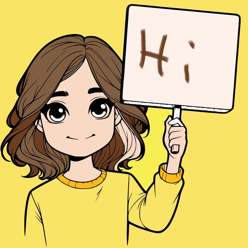 realistic girl holding up a sign