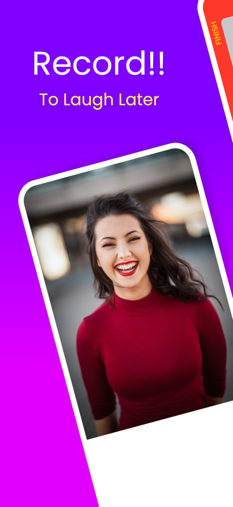 Heads Up For Kids & Family - A woman laughing in a recorded video clip from the Heads Up For Kids and Family app