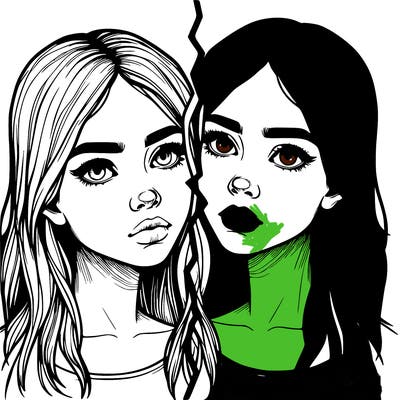 realistic girl split