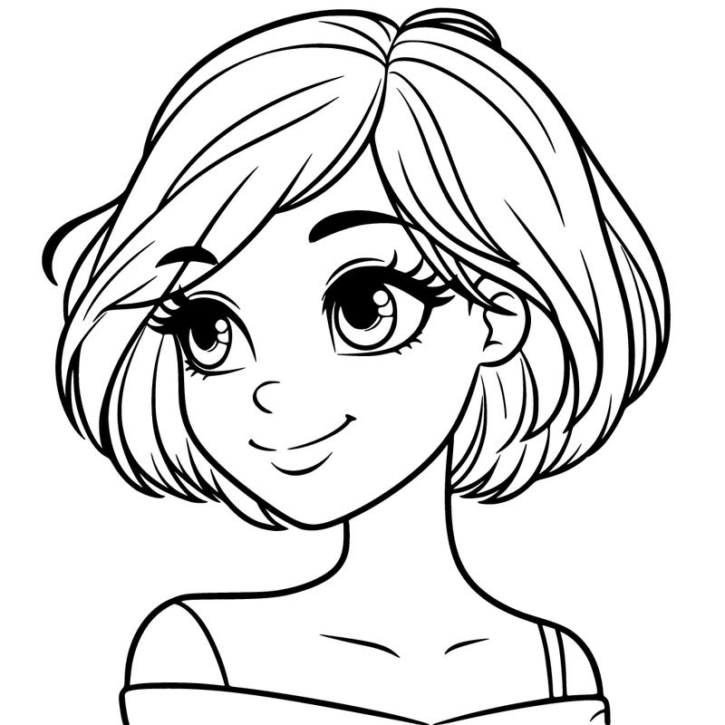 pretty girl with short hair