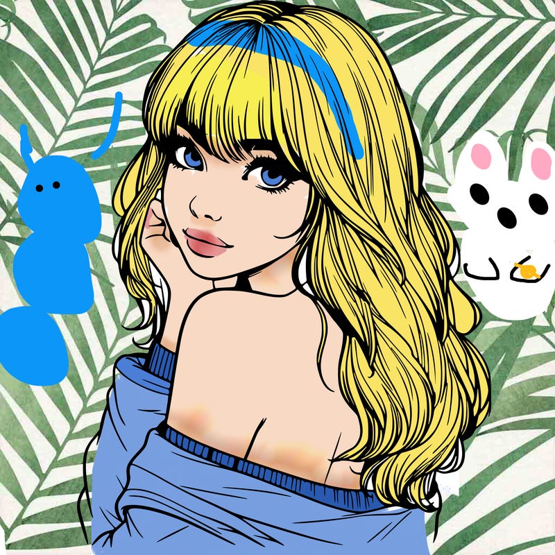 realistic girl with bangs looking over her shoulder