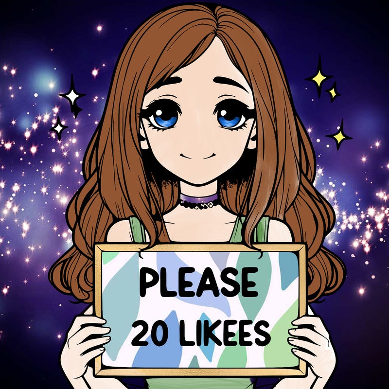realistic girl holding a sign that says please 20 likes
