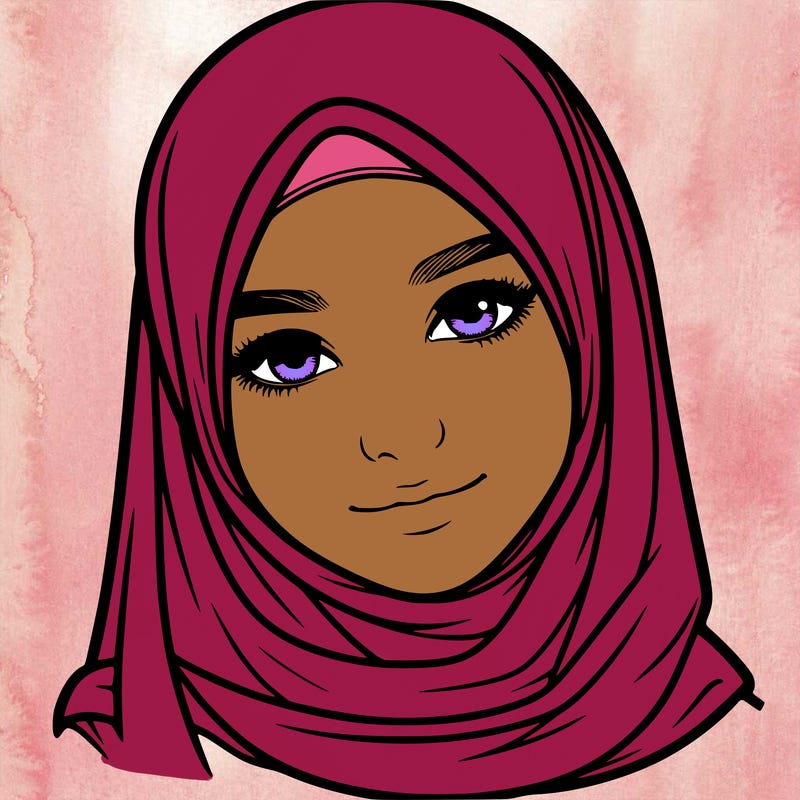 realistic girl with hijap