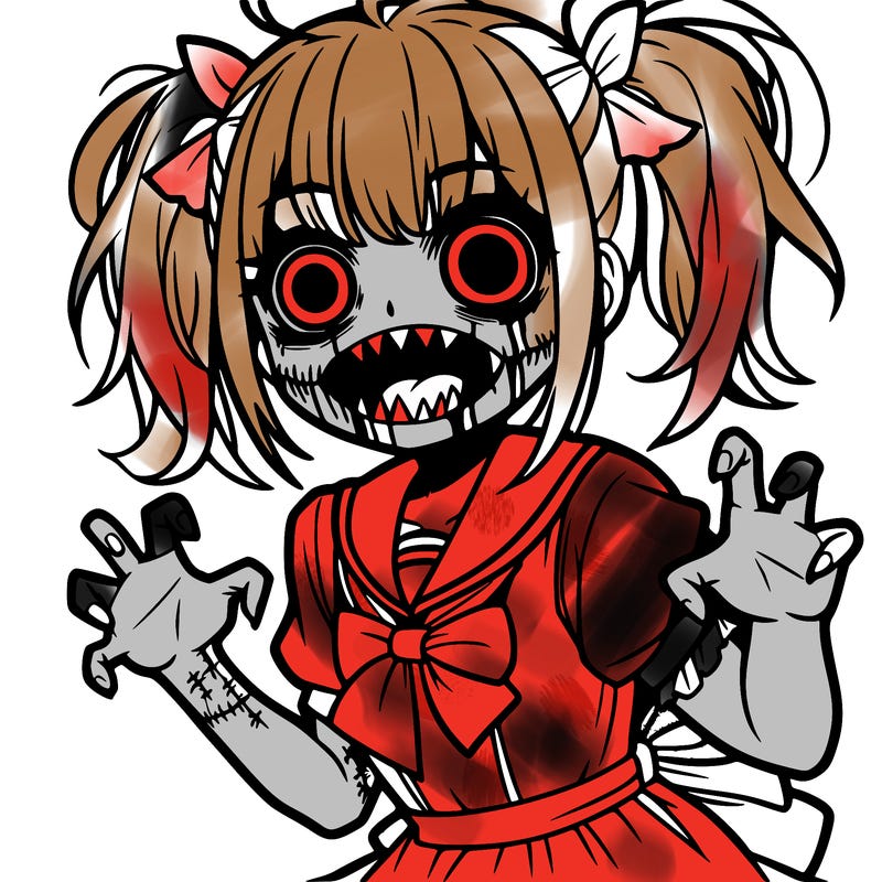 scary anime girl