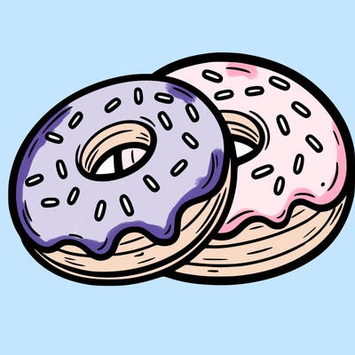 a piece of food doughnuts