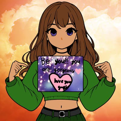 girl holding a blank sign in a long sleeve crop top