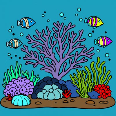 coral-reef out line