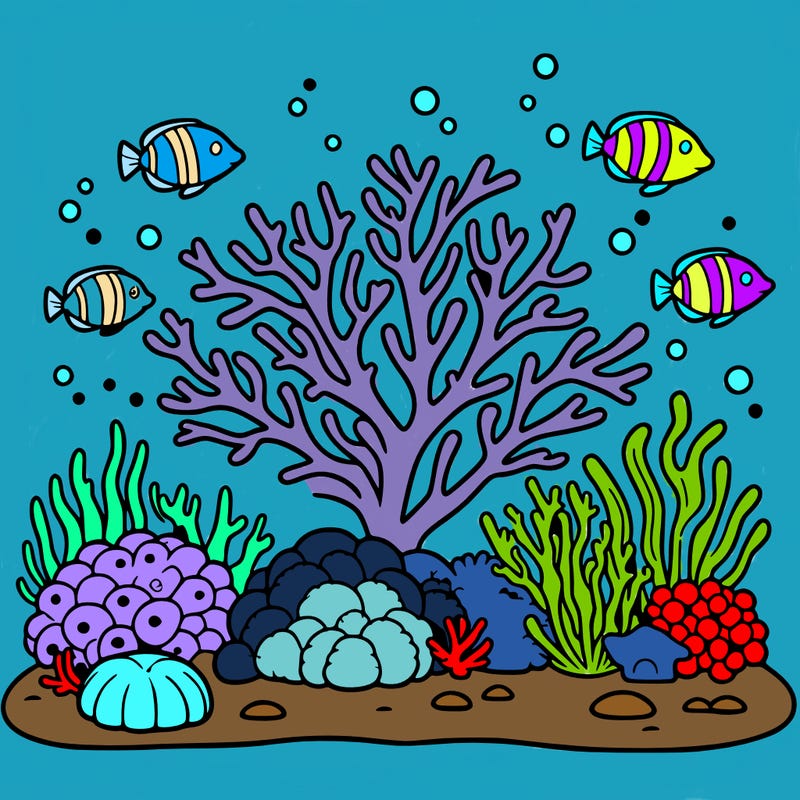 coral-reef out line