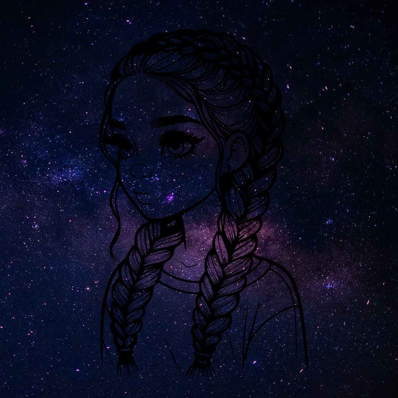 realistic girl with braids