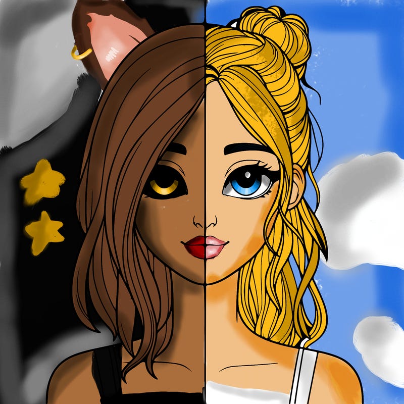 realistic girl split