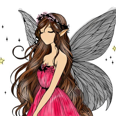 ethereal realistic fairy girl