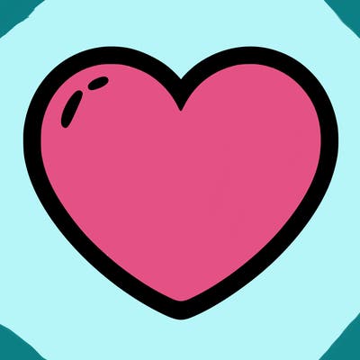 a blank heart