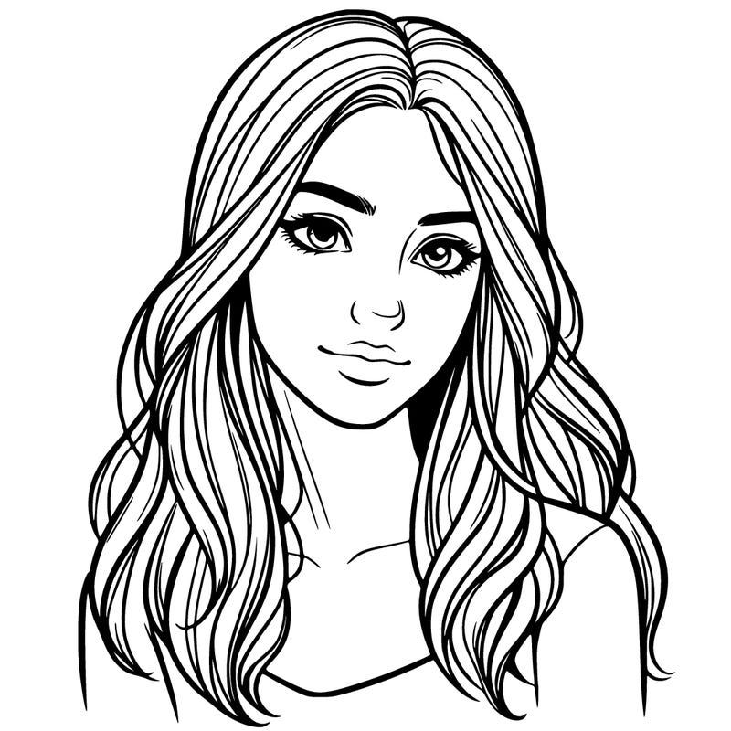 realistic young woman