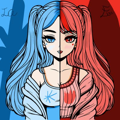 realistic girl split