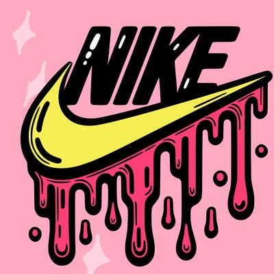 dripping nike logo