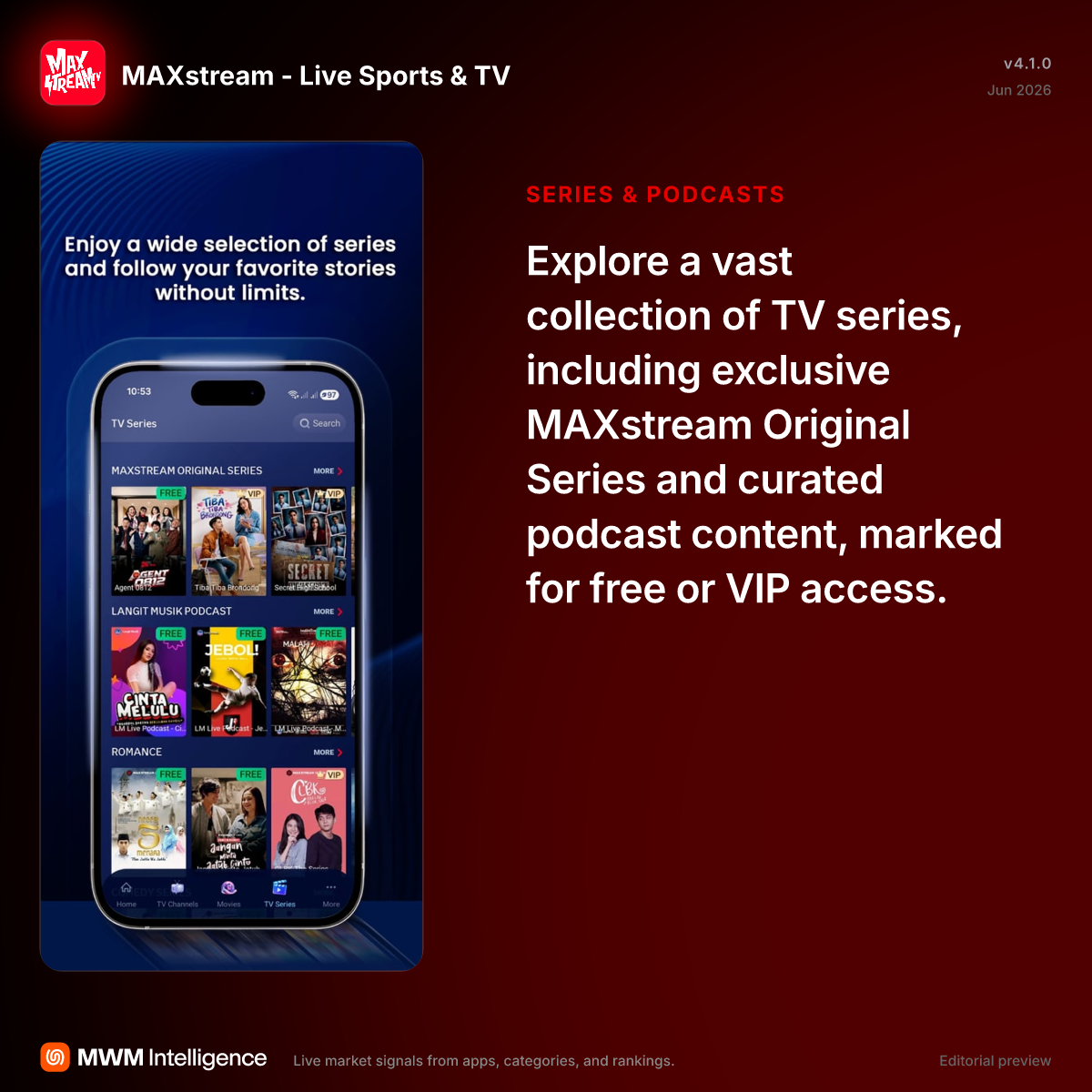 MAXstream - Live Sports & TV - Entertainment App | MWM