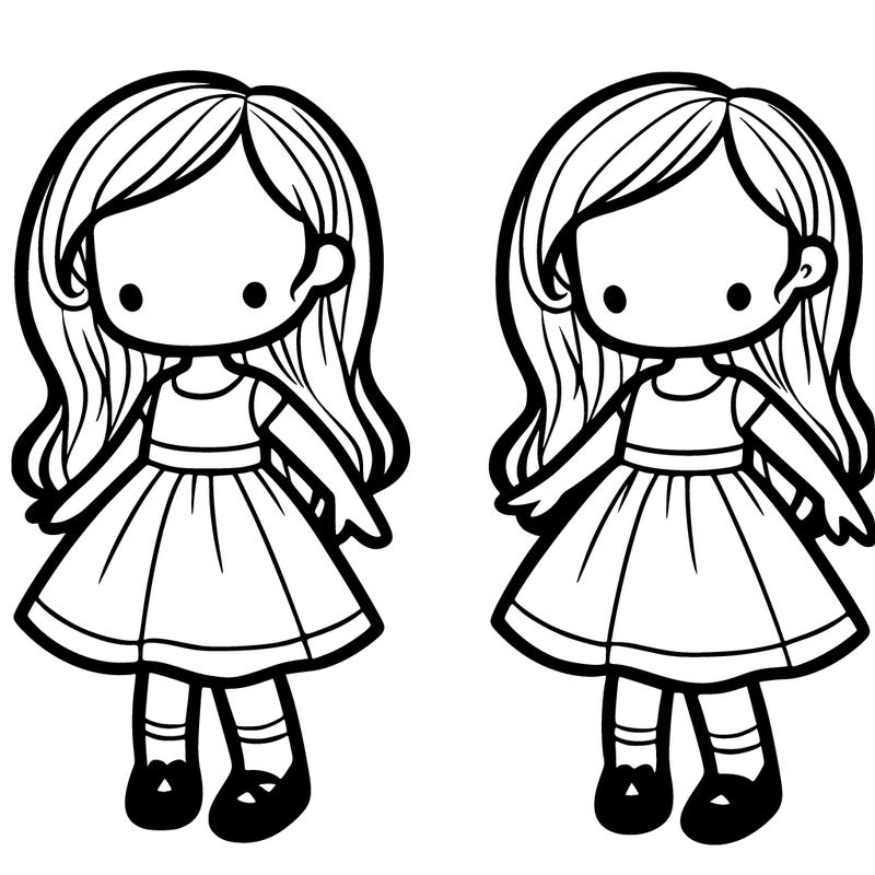 a split of a girl in a dress