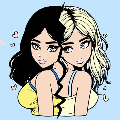 realistic girl split