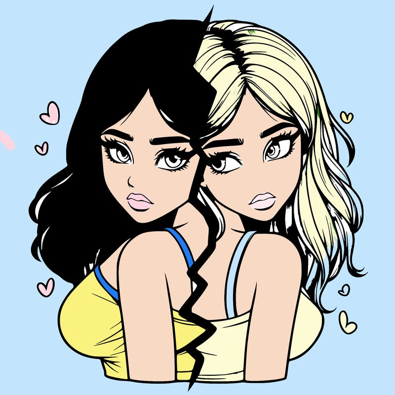 realistic girl split