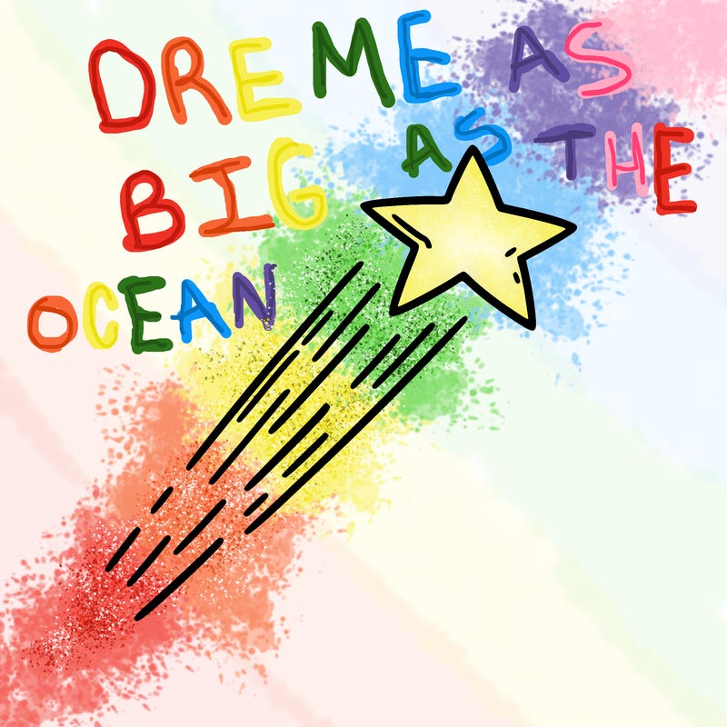 a shooting star in the sky