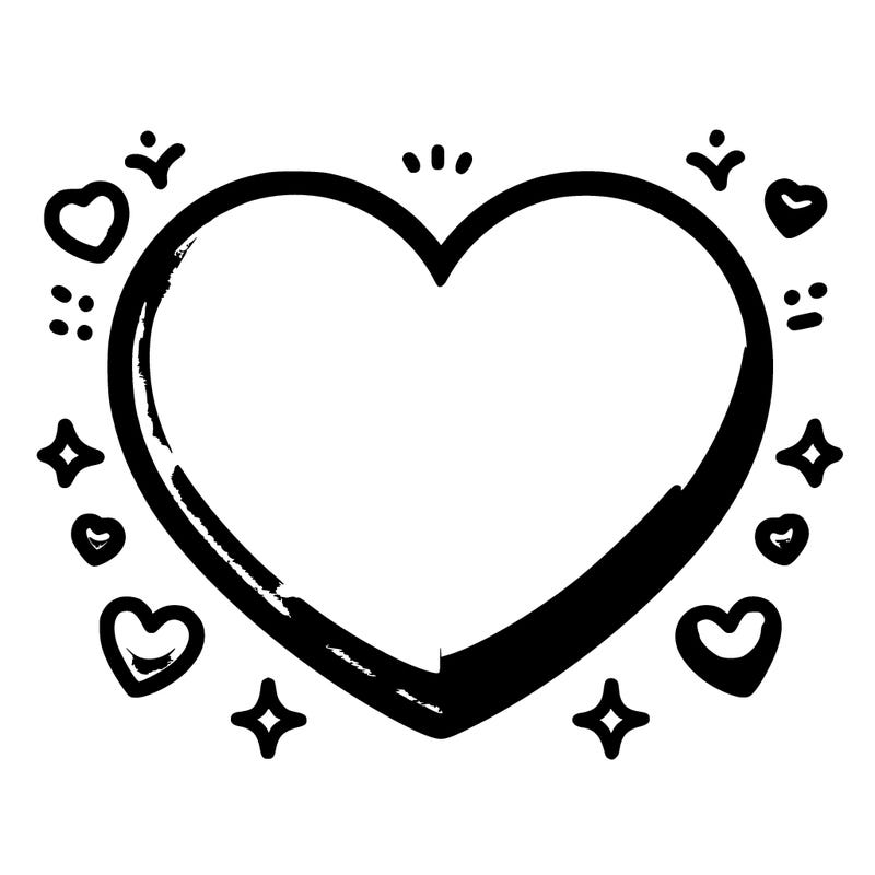 a pink and blue heart