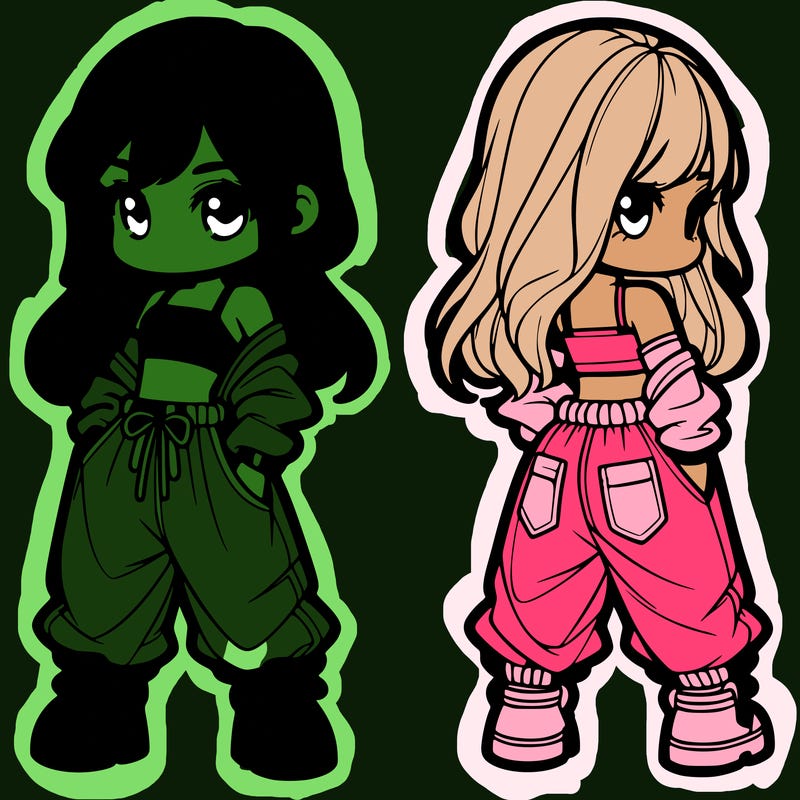 girl in crop top and baggy pants