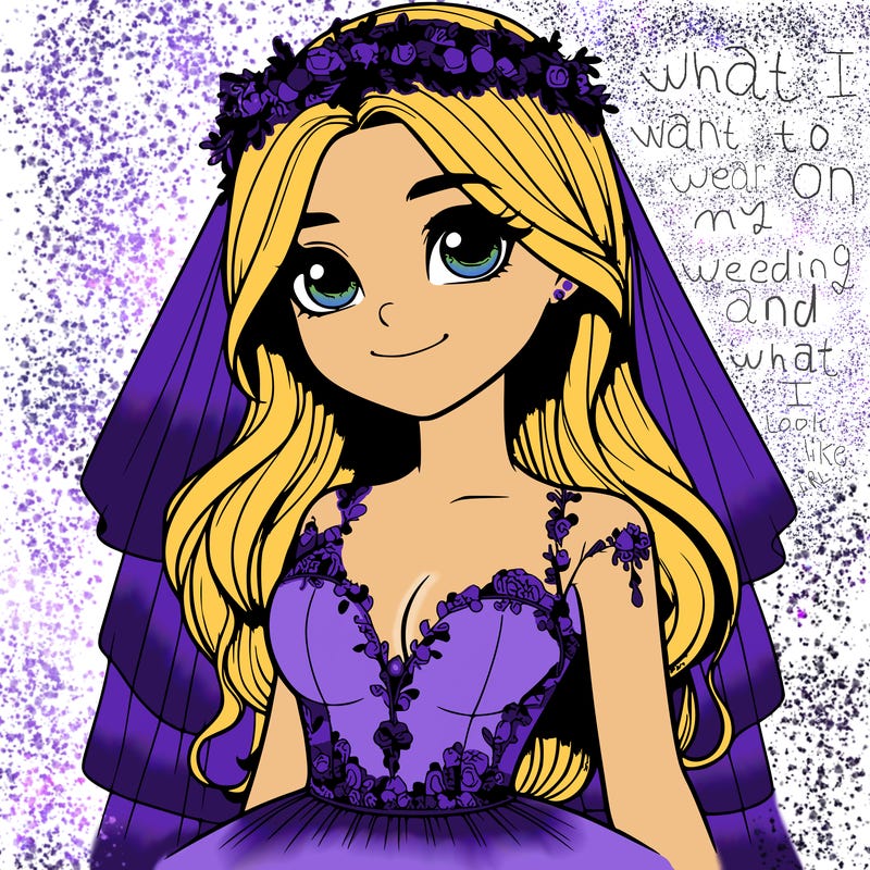 realistic girl in a wedding dress