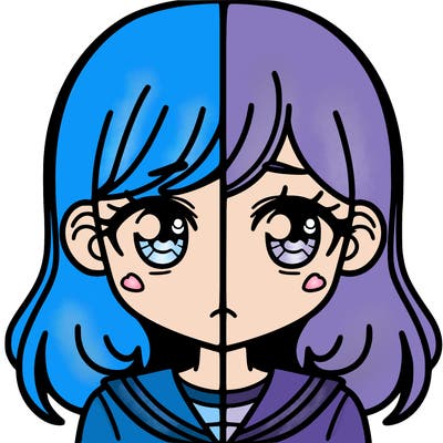 a split of a girl