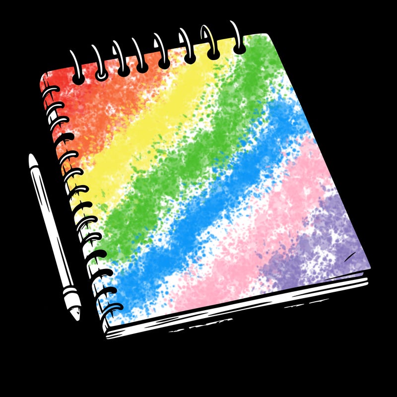 a blank sketch pad
