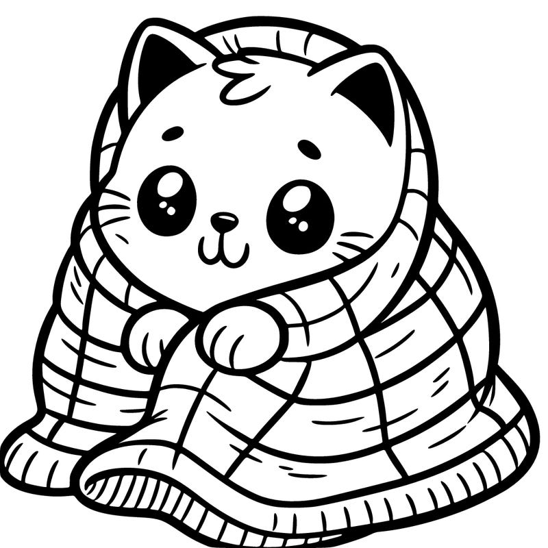 cat in a blanket
