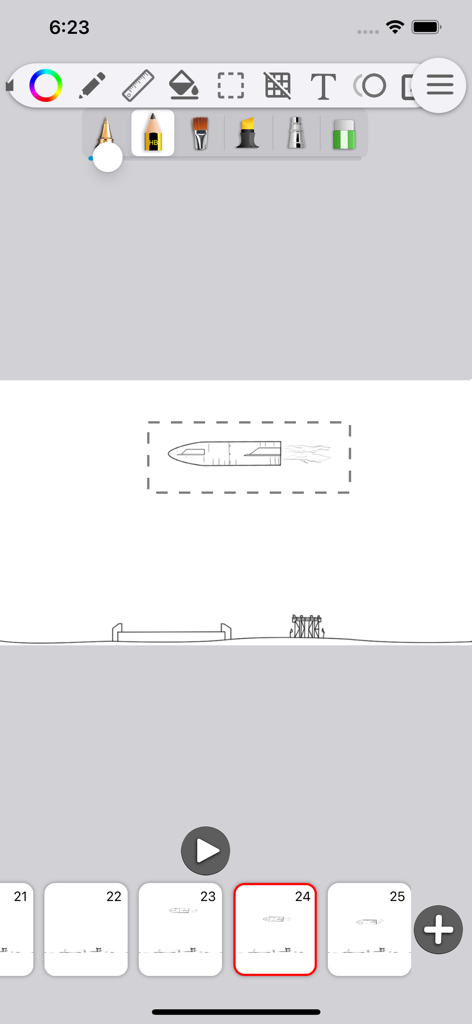 Animation Studio – FlipBook - Herramientas de dibujo digital y línea de tiempo cuadro por cuadro en la aplicación Animation Studio FlipBook