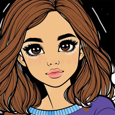 realistic girl whith cute eyes