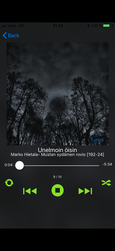 BAPU - BAPU high-fidelity music player interface playing high-resolution 24-bit audio.