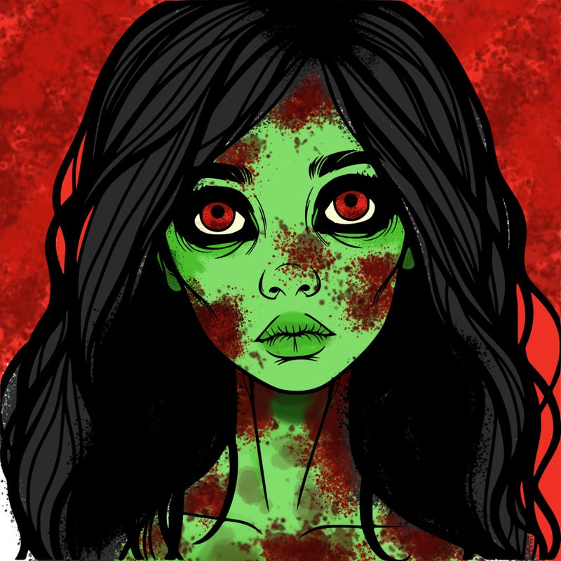 scary beautiful realistic girl