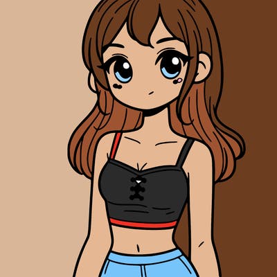 girl in crop top