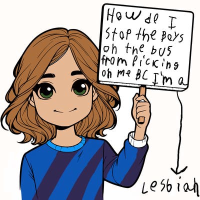 realistic girl holding up a sign