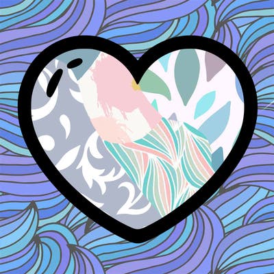 a blank heart