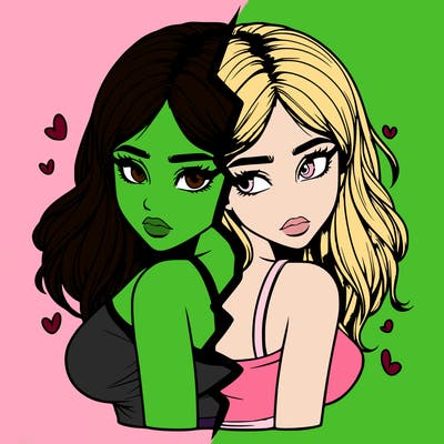 realistic girl split