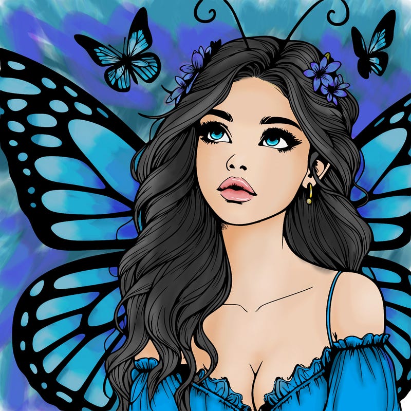 butterfly fairy realistic girl