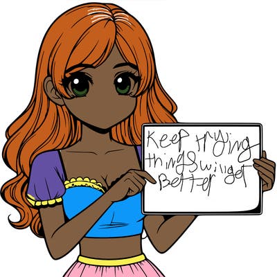 realistic pretty girl holding blank sign