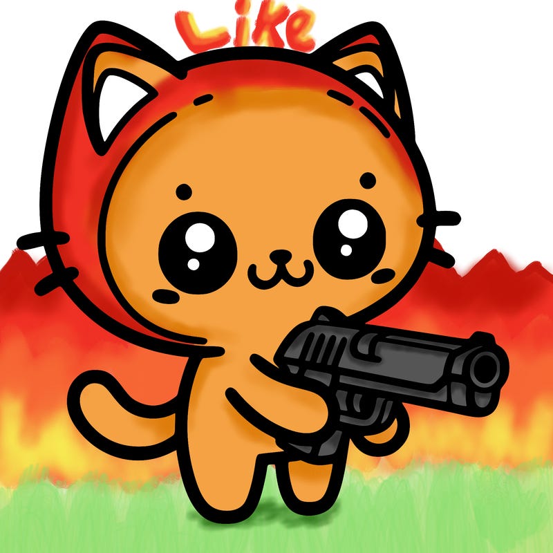 kitty with a gun