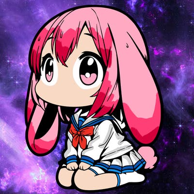 an anime style rabbit
