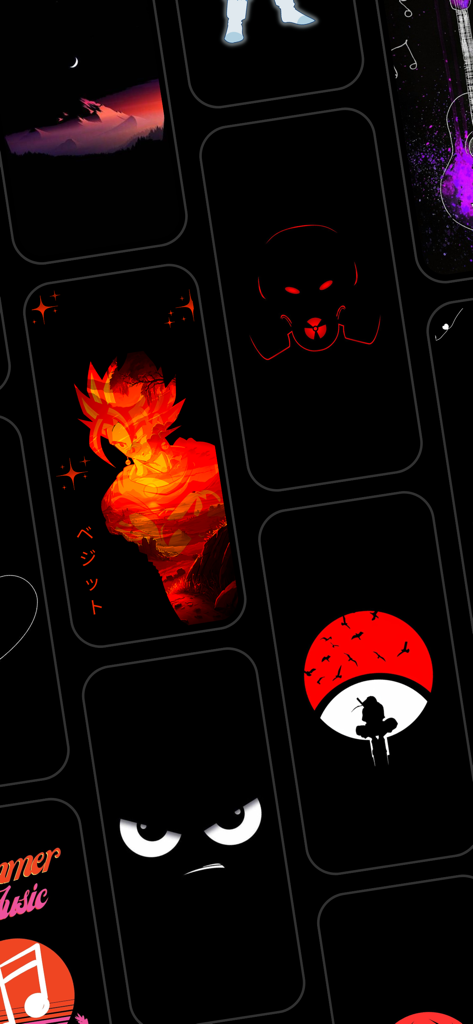 Black Wallpaper 4k - Una selección de fondos de pantalla 4K de alta calidad con temática oscura para teléfonos móviles, incluyendo diseños abstractos minimalistas de anime.