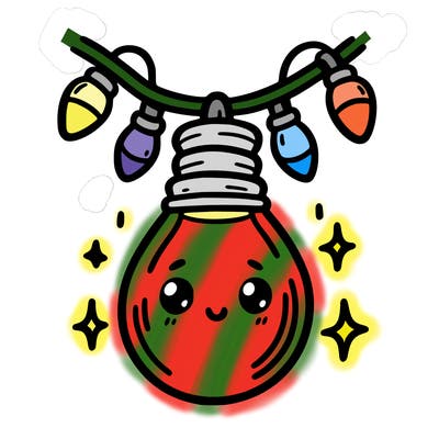 small bulb of a garland