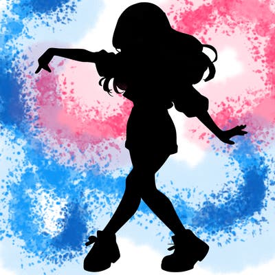 realistic girl danceing