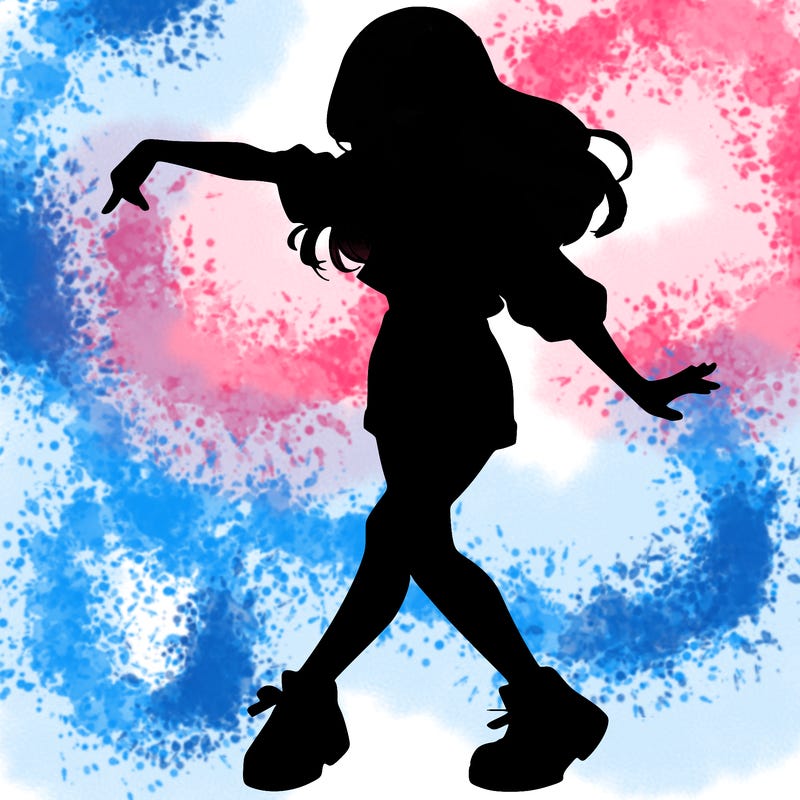 realistic girl danceing