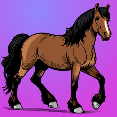 realistic horse