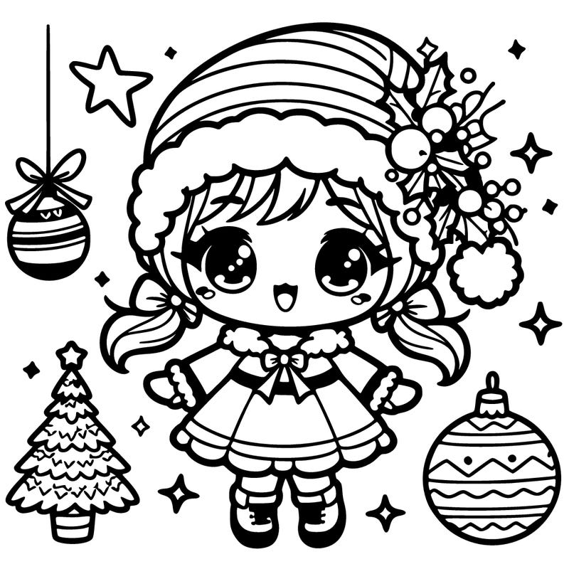 christmas cute girl
