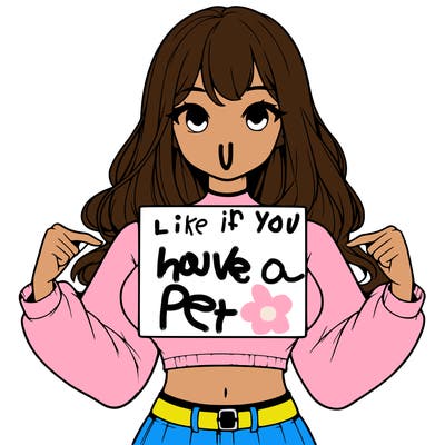 girl holding a blank sign in a long sleeve crop top