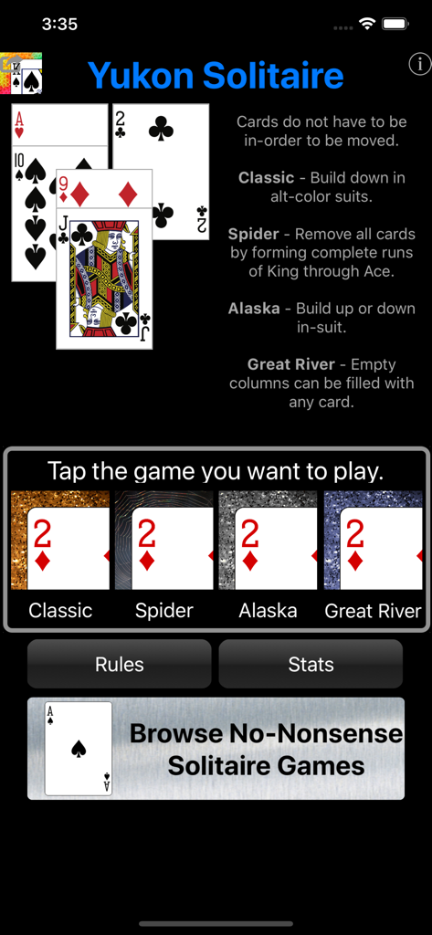 Yukon Solitaire - Classic | Free & No-Nonsense Card Games